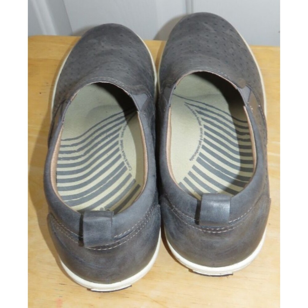 Taos Court Perforated Round Toe Leather Sneakers Women's Size 8.5 Gray 21109 - Picture 5 of 8